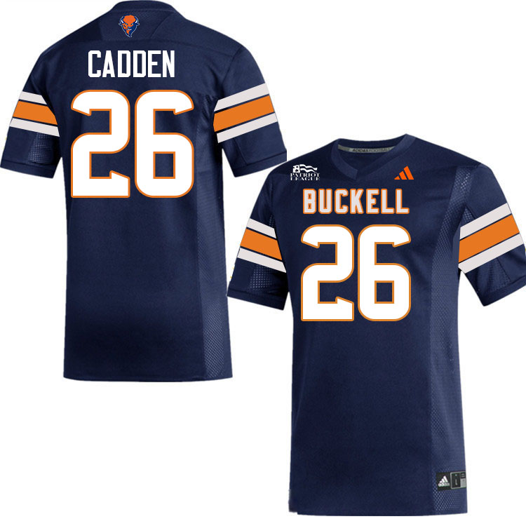 Bucknell Bison #26 Michael Cadden College Football Jerseys,Uniforms-Navy